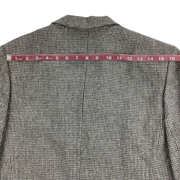 Vintage Pendleton Virgin Wool Blazer Women Sz 10 - 12 Petite Grey Single Button - Picture 14 of 14